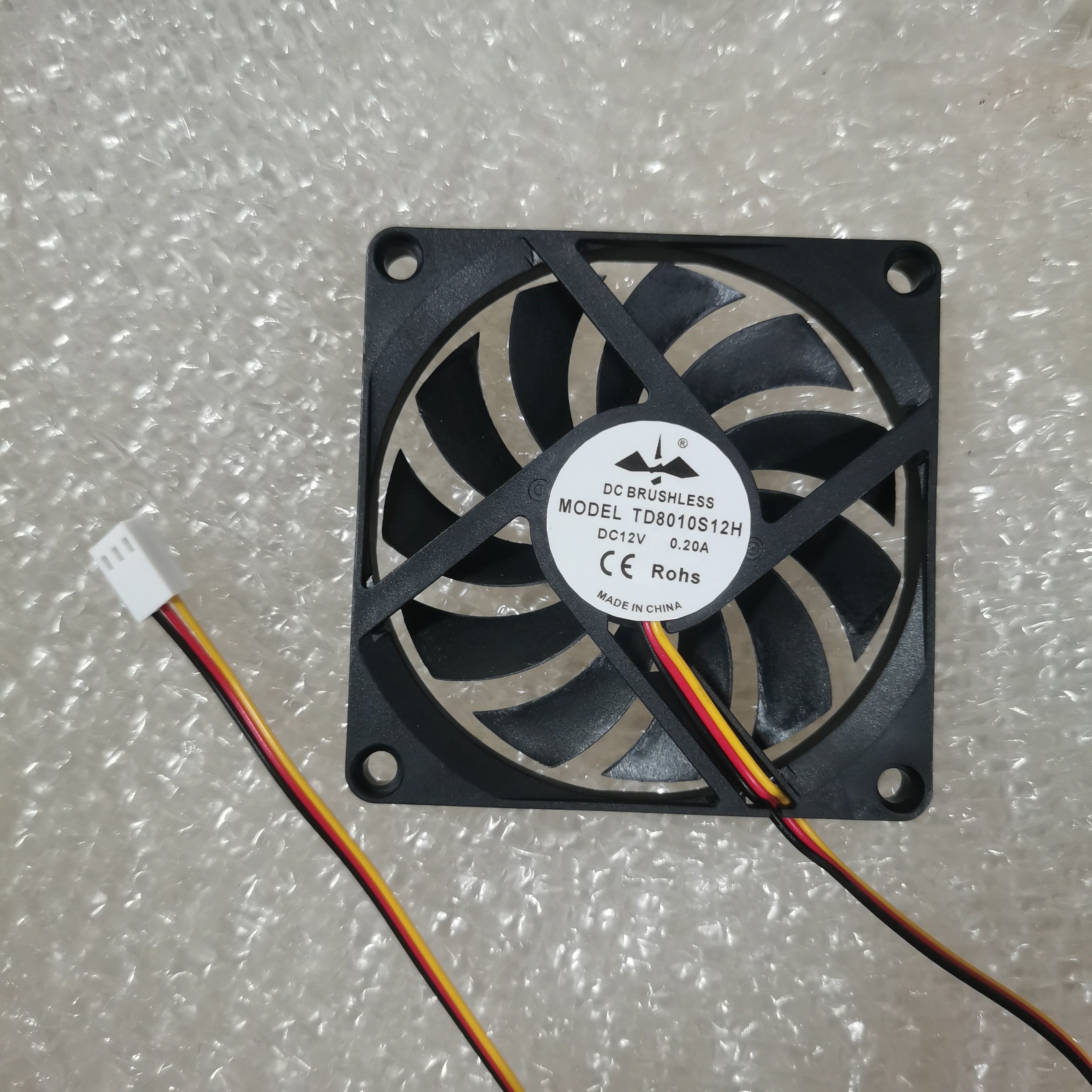 全新8cm/厘米8010 80x80x10mmpwm智能温控12v四线散扇