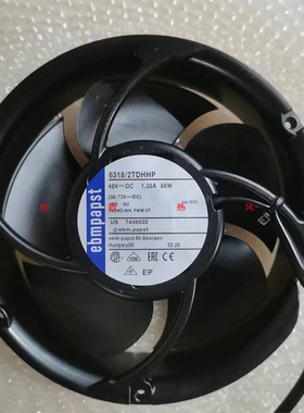 ebmpapst 6318/2TDHHP 17251 DC48V 1.38A 66W 变频器散热风扇