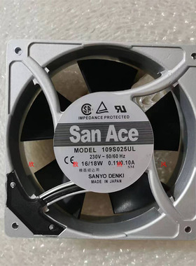 原装三洋109S025UL 230V 12038 12CM机柜变频器散热风扇