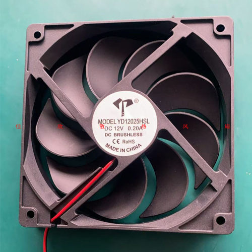全新12025 DC12V 12CM 12厘米120*120*25MM 9叶静音散热风扇