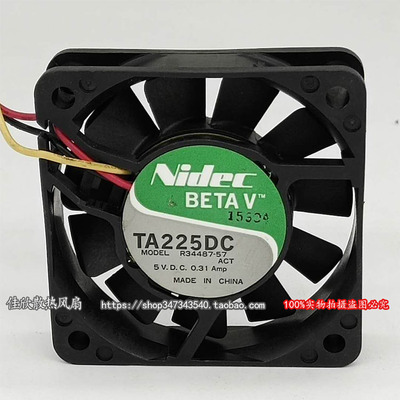 NIDEC TA225DC R34487-57 6CM 6015 5V 0.31A双滚珠USB散热风扇