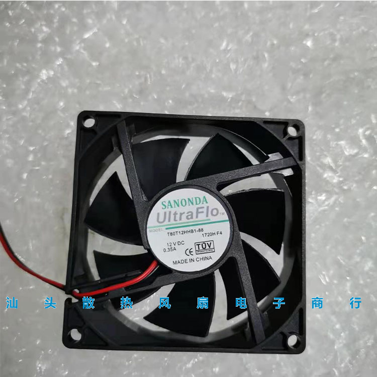 全新 T80T12HHB1-88  8CM 8025 12V 0.35A 散热风扇80*80*25MM