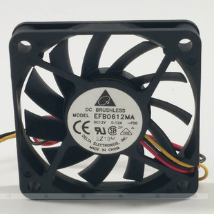 12V 6010 0.12A主板南桥CPU静音风扇60X60X10MM EFB0612MA 台达