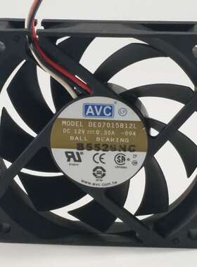 AVC DE07015B12L 7015 7cm 静音4线PWM温控AMD散热风扇 12V 0.30A