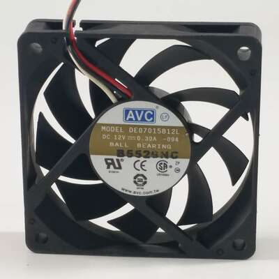 AVC DE07015B12L 7015 7cm 静音4线PWM温控AMD散热风扇 12V 0.30A