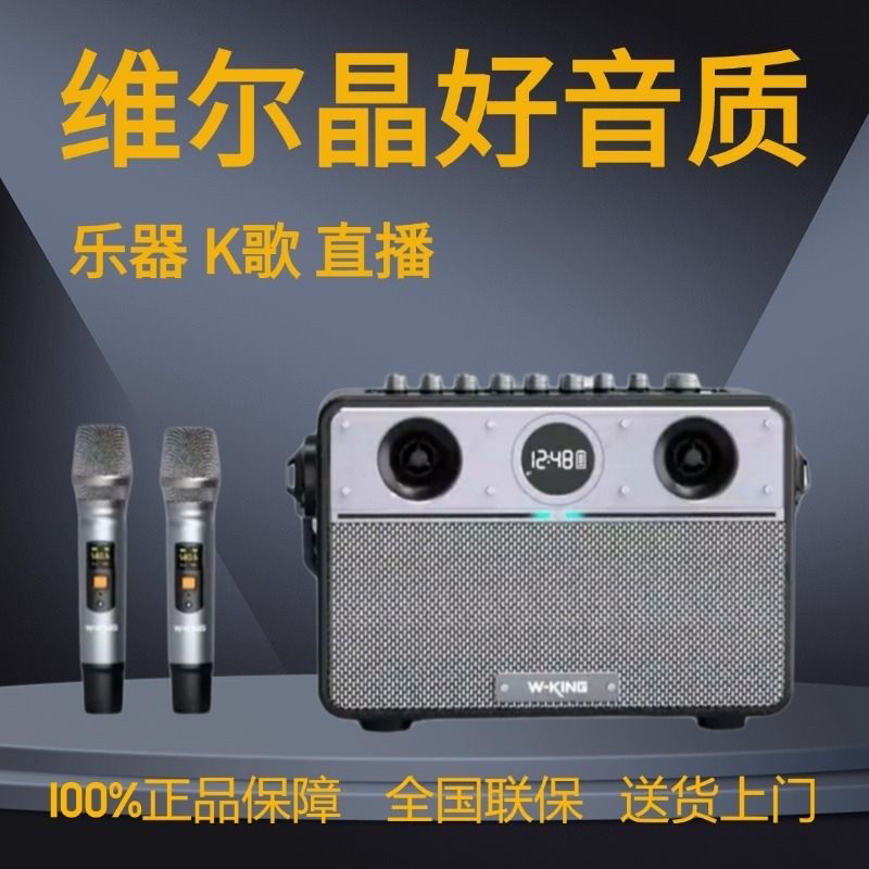 维尔晶音响T16S户外立体声便携超重低音直播K歌乐器蓝牙音箱
