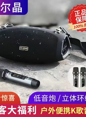 维尔晶(W-King)D10+ D20S便携式无线蓝牙音箱低音炮大功率K歌音箱