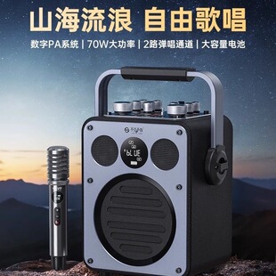 不见不散流浪者正品D5户外广场手提便携蓝牙直播音箱乐器音响