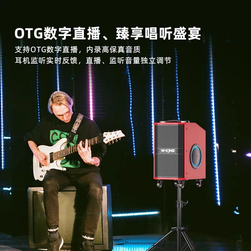 维尔晶K21SE大功率唱歌K歌乐器带拉杆万向轮便携式蓝牙音箱