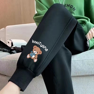 运动裤女春夏季薄款宽松束脚裤子女款2026新款高腰显瘦哈伦休闲裤