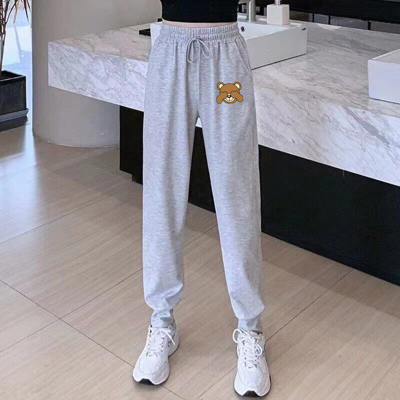 春夏款休闲裤女士宽松束脚运动裤外穿高腰显瘦潮流长裤百搭哈伦裤