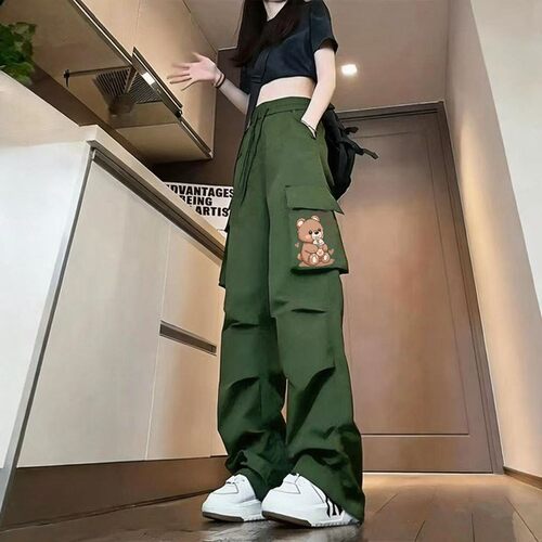 休闲裤女春夏新款韩版宽松直筒工装裤显瘦时尚运动裤子ins潮百搭