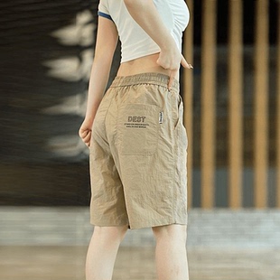 五分中裤 宽松工装 时尚 潮流爆款 尾货处理运动短裤 直筒休闲裤 女夏季