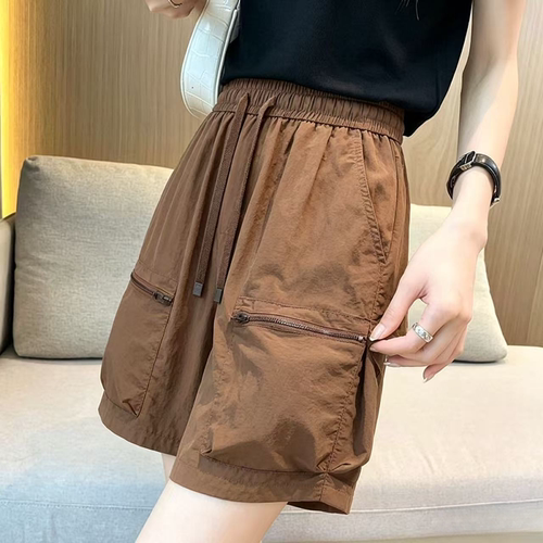 便宜清仓冰丝运动短裤女士夏季薄款工装休闲裤宽松潮流直筒五分裤
