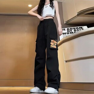 宽松直筒2026新款 休闲裤 薄款 裤 阔腿潮流运动裤 工装 女士春夏季 爆款