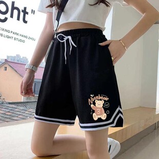 薄款 潮流直筒中裤 五分裤 阔腿外穿显瘦时尚 女士运动宽松休闲裤 夏季