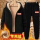 女装 羊羔绒加绒加厚大码 胖mm两件套连帽卫衣 休闲运动服套装 秋冬季
