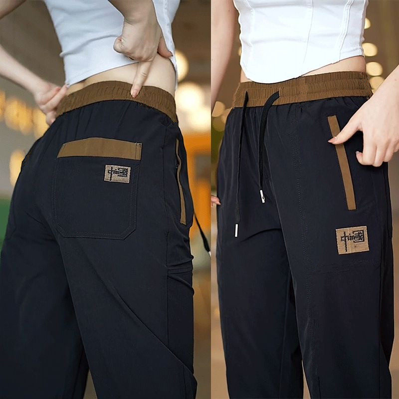 运动短裤女士夏季薄款高腰显瘦直筒中裤潮流爆款中国风七分休闲裤