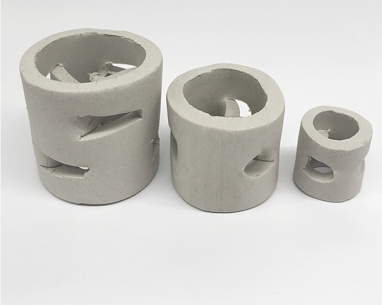 促陶瓷鲍尔环工业陶瓷填料耐高温耐腐喷淋塔鲍尔环冷却塔化工填料