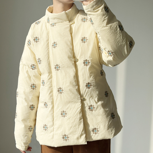 暗袖盈香【软绵绵羽绒版】汉服女汉元素羽绒服改良唐圆领日常通勤