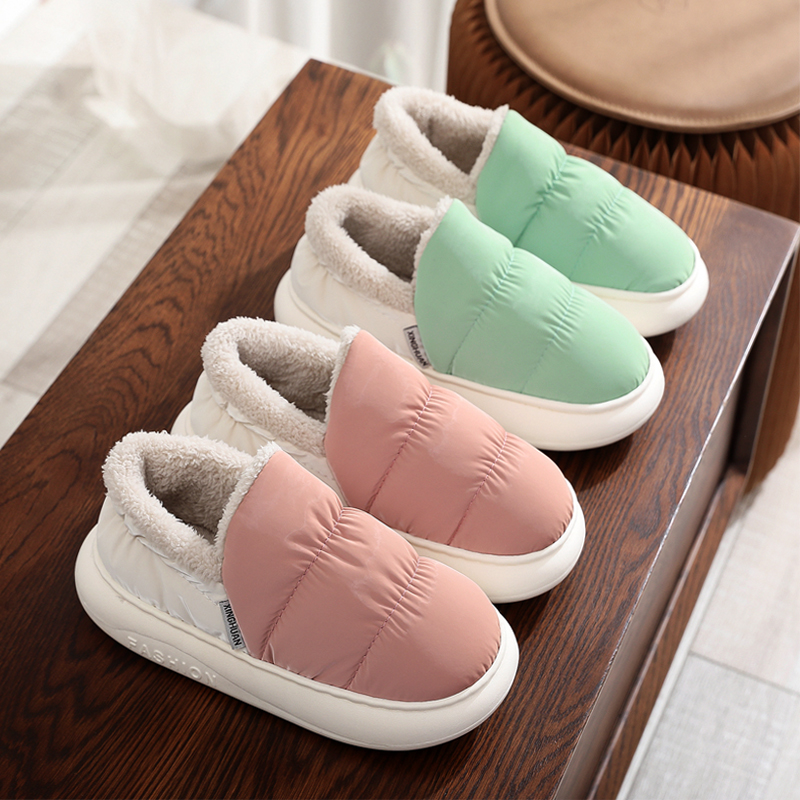 棉鞋防滑防水保暖包跟简约居家