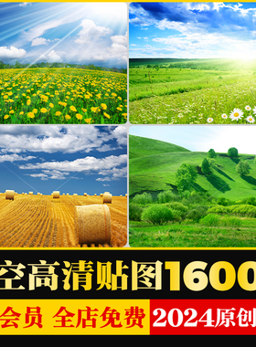 竞赛风建筑园林景观PS配景素材晴朗阴雨黄昏傍晚夜景蓝天白云贴图