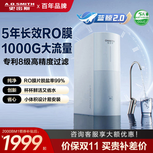 A.O.史密斯佳尼特厨下大流量反渗透家用直饮净水器CR2000BM1
