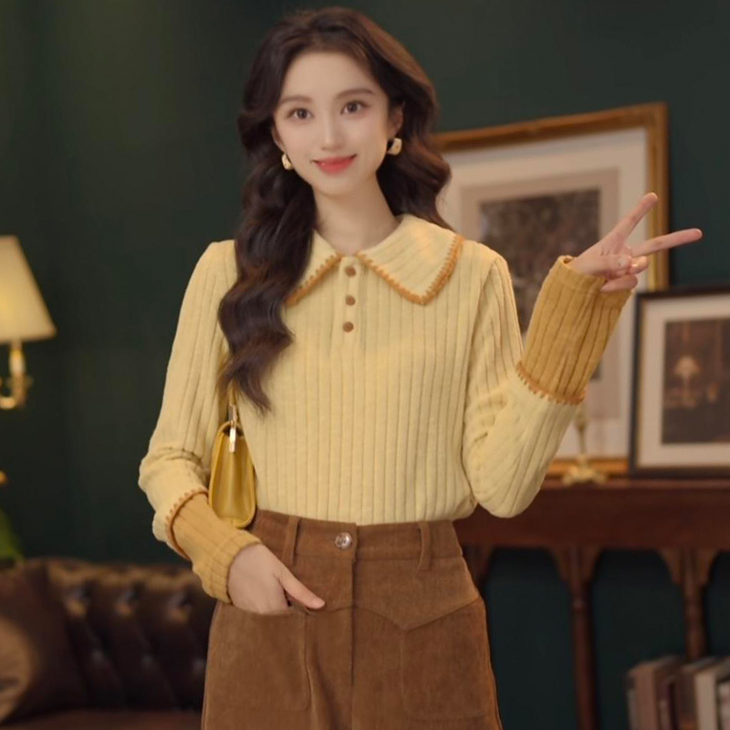 冬chic港风别致上衣保暖长袖打底