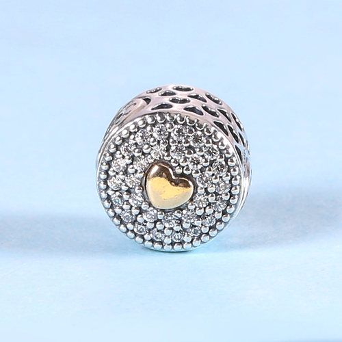 pandora/潘多拉Me系列 感情14K金串珠细孔珠796085CZ