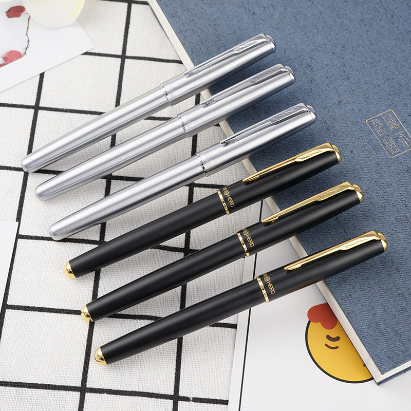 英雄钢笔5020简装全钢铱金笔宝珠笔软笔秀丽笔可加墨咨询更优惠