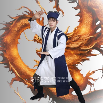 乔峰古装天龙八部萧峰丐帮乔萧帮主大侠衣服cos粗布演出服