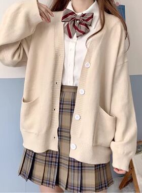 jk毛衣针织衫宽松开衫女