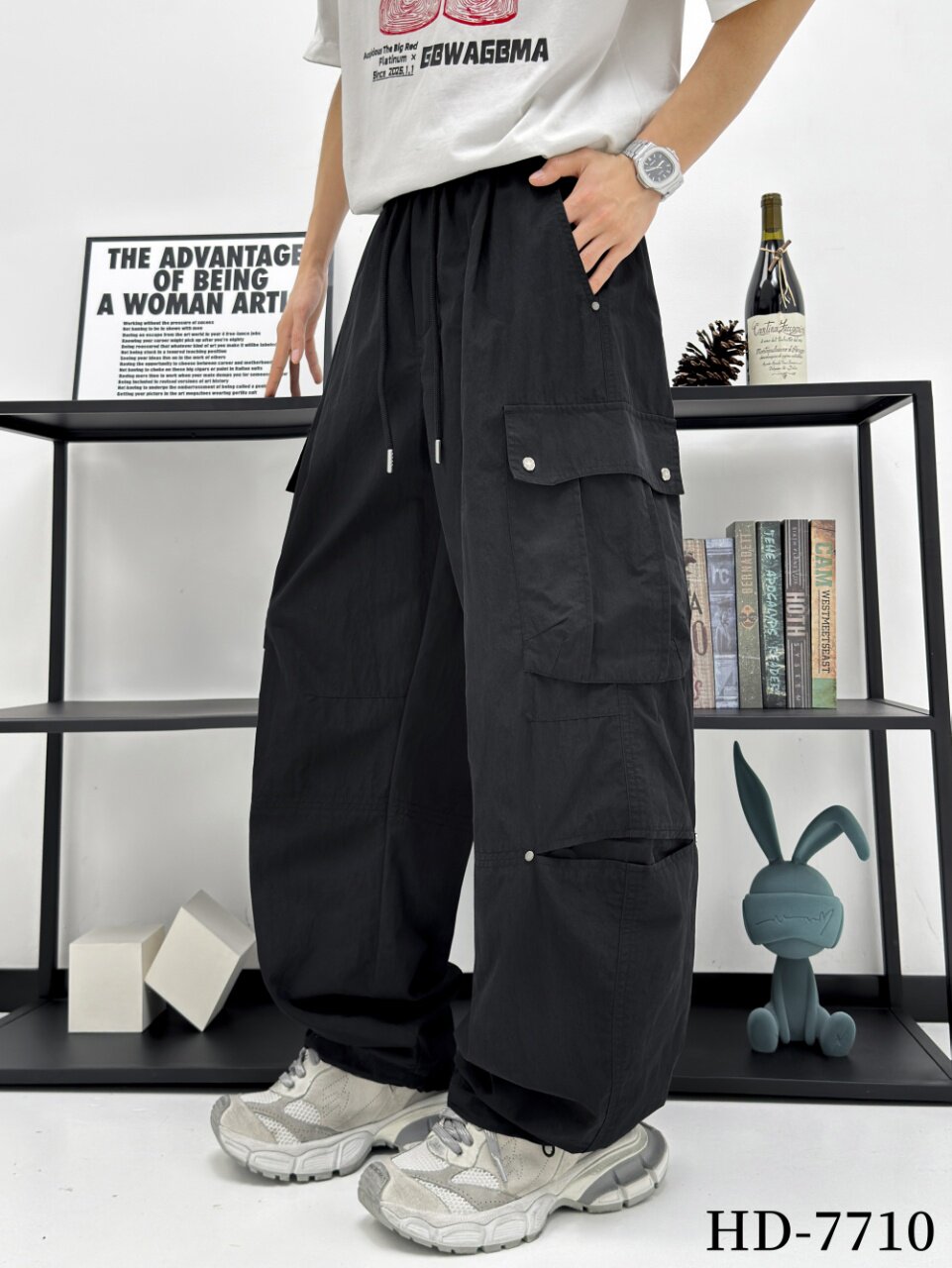 2026夏季新款男士工装裤时尚百搭休闲裤男款宽松直筒学生长裤子