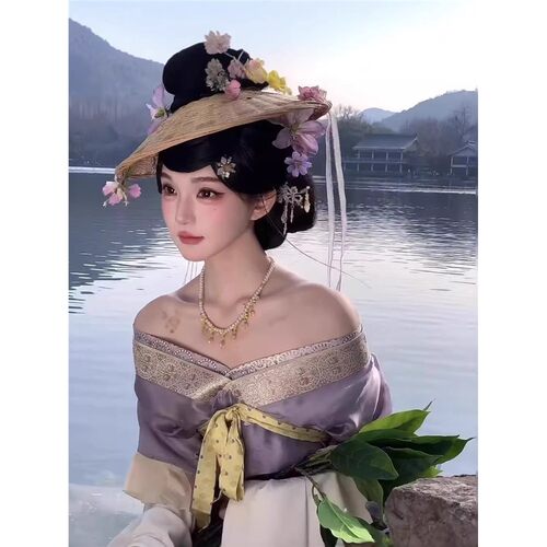 新款隋制汉服女半袖襦裙