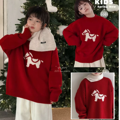 G+童装男女童洋气年货款毛衣