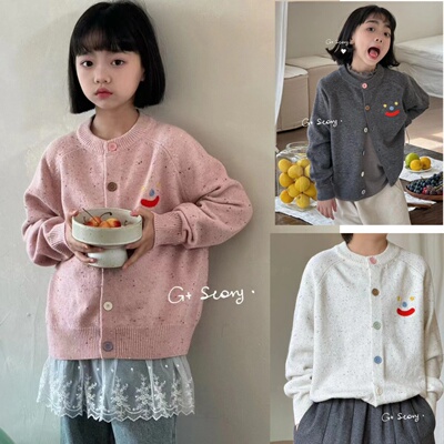 G+秋冬童装彩纱羊毛衫软糯开衫