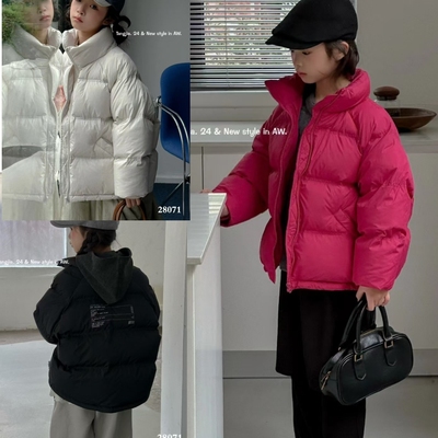 男女童立领白鸭绒瑭伽儿童羽绒服