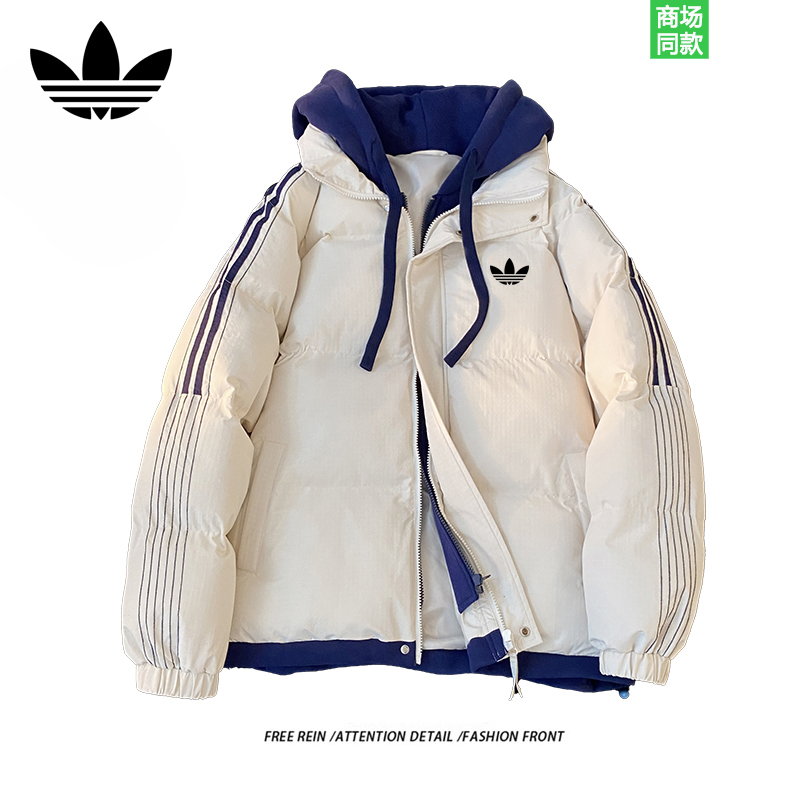 连帽羽绒棉服冬季加绒加厚运动