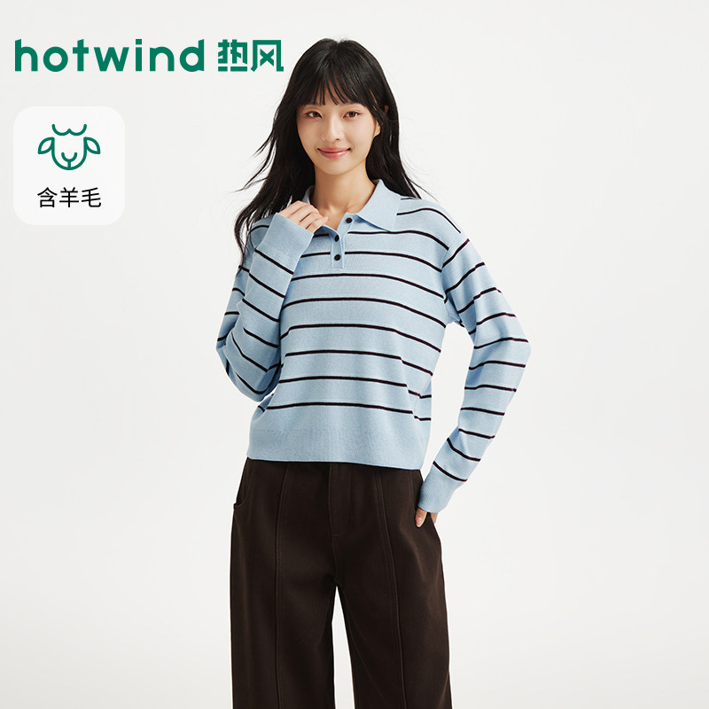 2026年冬季新款女士POLO领针织衫