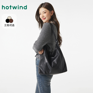 热风2025年春秋新款女士肩带绑结软包单肩包时尚百搭通勤女包包潮