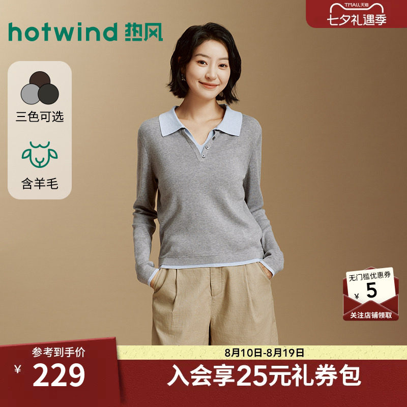 2026年秋季新款女士翻领针织衫