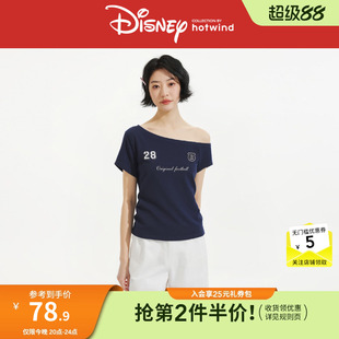 【迪士尼系列】热风2026年夏季新款女士米奇印花短袖T恤
