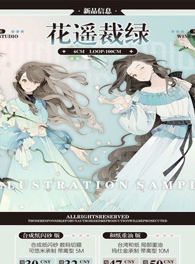 满18包邮wines花遥裁绿贝壳光分装特材拼贴贝壳光流麻手帐胶带