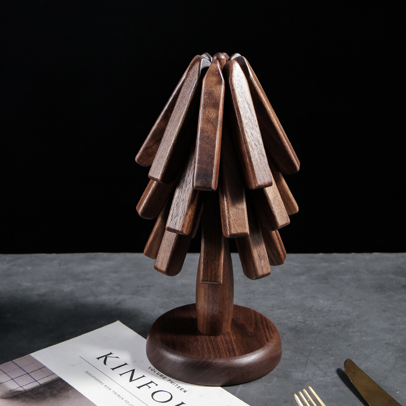 黑胡桃木创意隔热餐垫