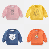 长袖 宝宝卫衣洋气春季 T恤 1岁纯棉2春秋女薄款 2020新款 男童春装