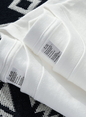 ulzzang纯棉t恤男女ins潮白色cec超火百搭宽松短袖打底衫长袖上衣