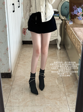 lady ww新款独家r*c尖头高跟靴子水钻蛇形缠绕细跟性感弹力短靴女