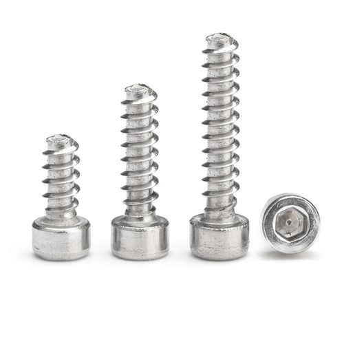 304不锈钢圆柱头内六角平尾自攻