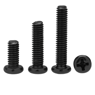 M1.7M2M2.5M3M3.5M4碳钢PM黑色十字槽圆头机牙螺丝钉盘头机丝螺钉
