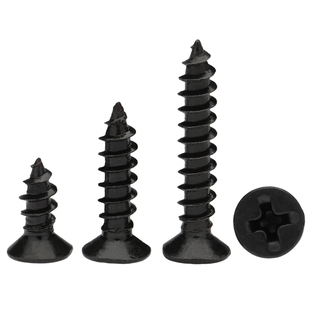 KA碳钢铁沉头黑色自攻螺丝钉十字平头木螺丝M1M2M3M4M5 8x12x18